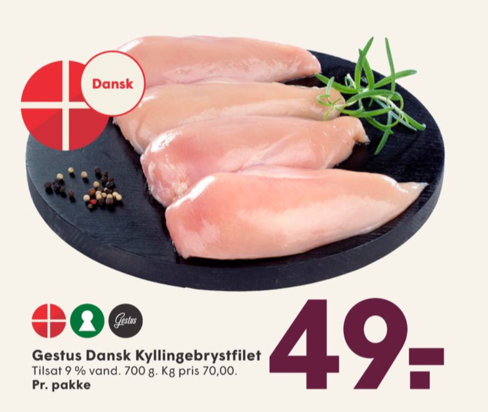 Gestus, Kyllingebrystfilet