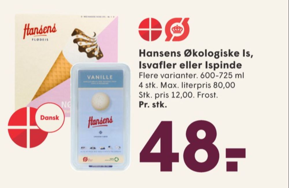 Hansens, Vanilje is