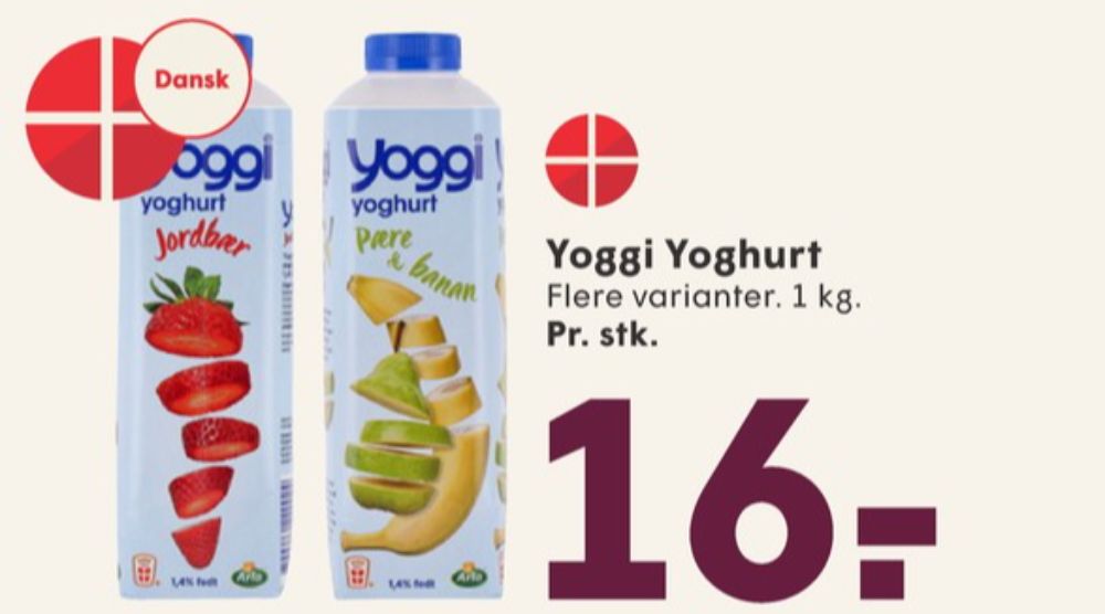 Yoggi, Pære & Banan Yoghurt 