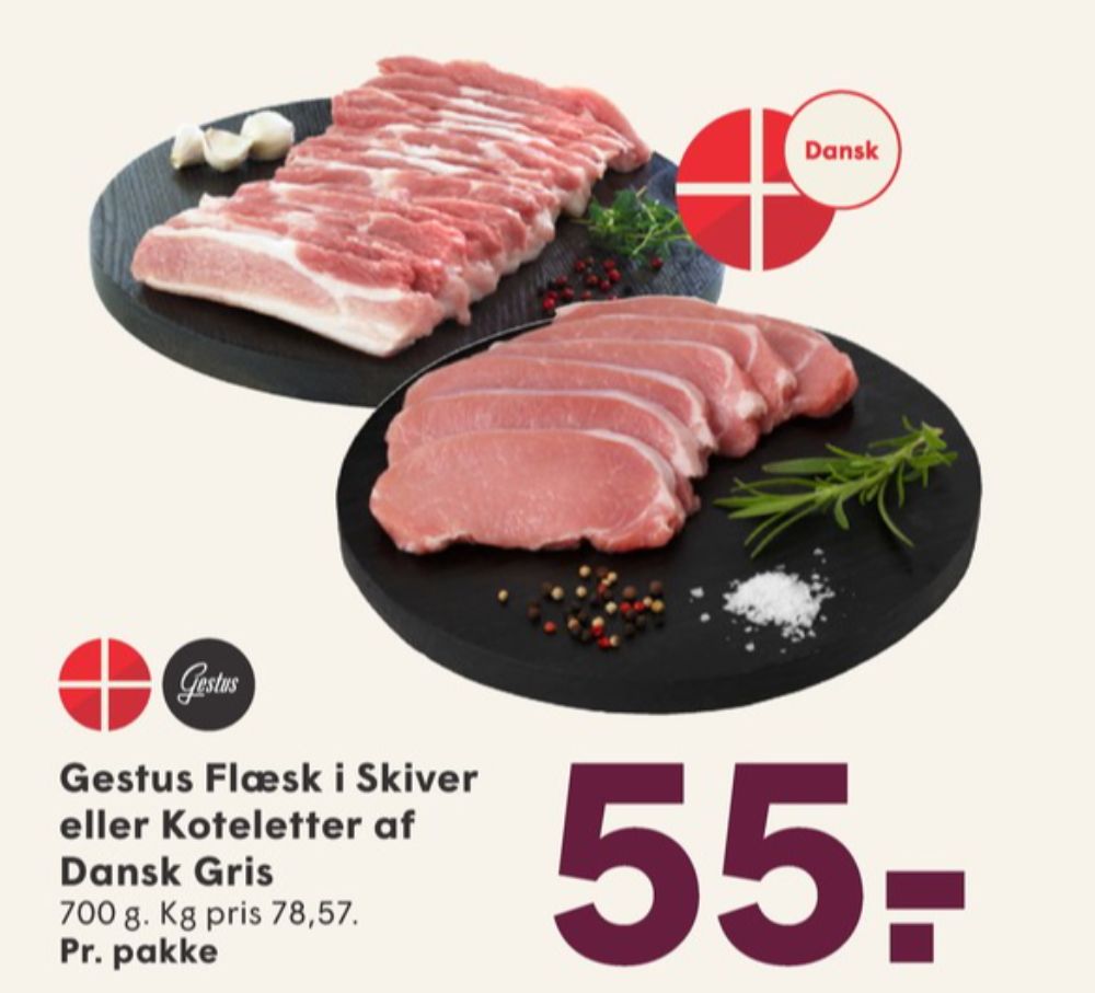 Gestus, Flæsk i skiver