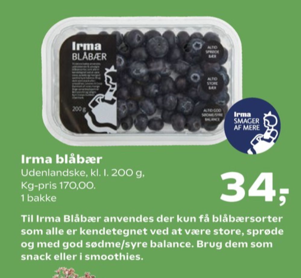 Irmas, Blåbær