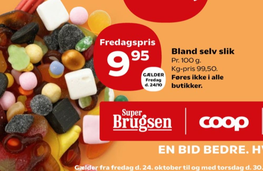 Bland selv slik