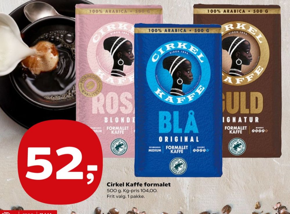 Cirkel Guld, Kaffe Formalet