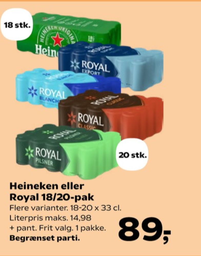 Royal Blanche, Øl 20 pk.