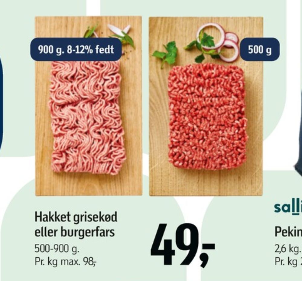 Hakket grisekød 8-12%