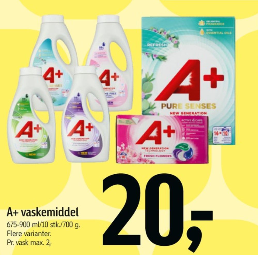 A+, Vaskemiddel-tabs