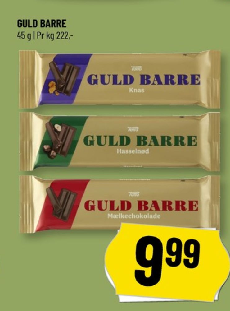 Toms Guldbarre, Chokoladebar Hasselnød