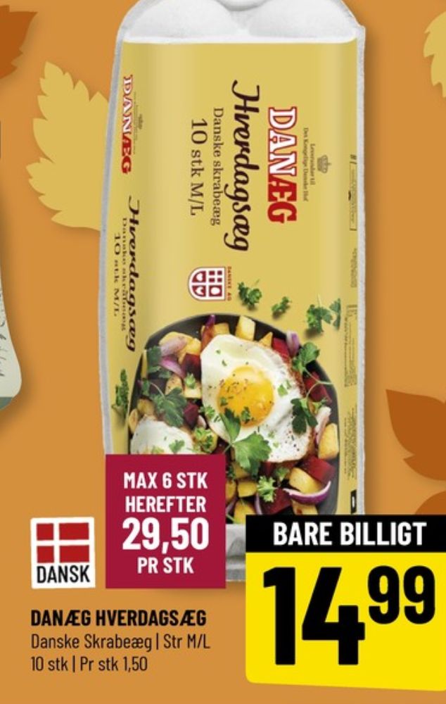 Danæg, Hverdagsæg M/L