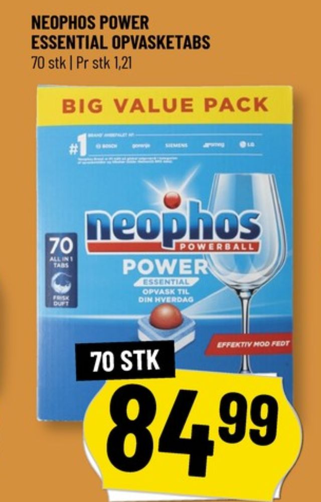 Neophos, Maskinopvask-tabs