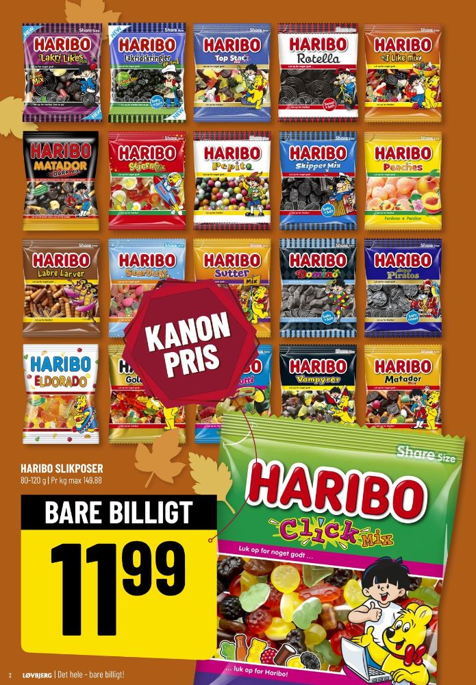 Haribo Lakridskringler, Slikposer