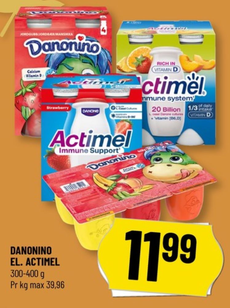Danone Actimel, Drikkeyoghurt Jordbær