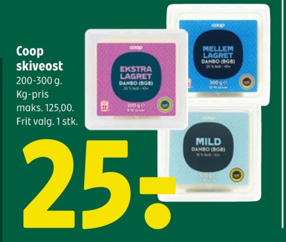 Coop, Skiveost Danbo Mellemlagret