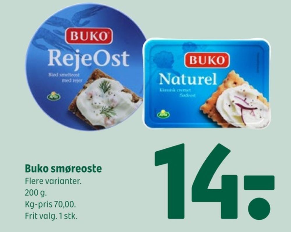 Buko Smelte, Smøreost Rejeost