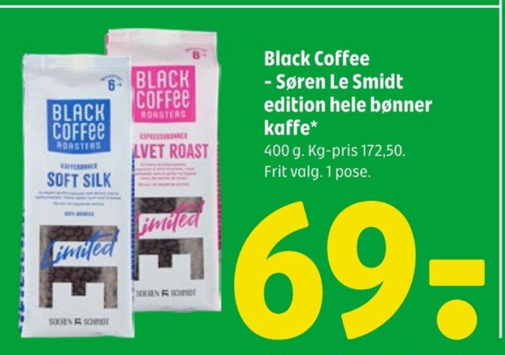 Black Coffee Velvet Roast, Kaffebønner