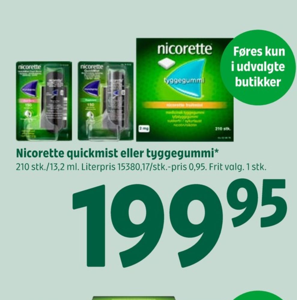 Nicorette, Nikotintyggegummi