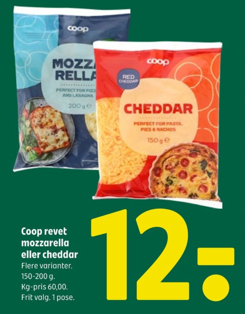 Coop, Revet ost Mozzarella