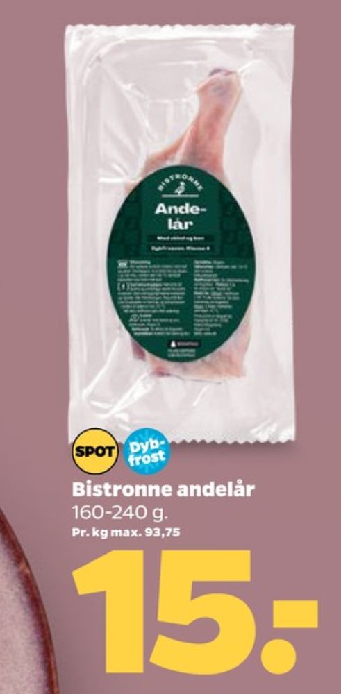 Bistronne, Andelår