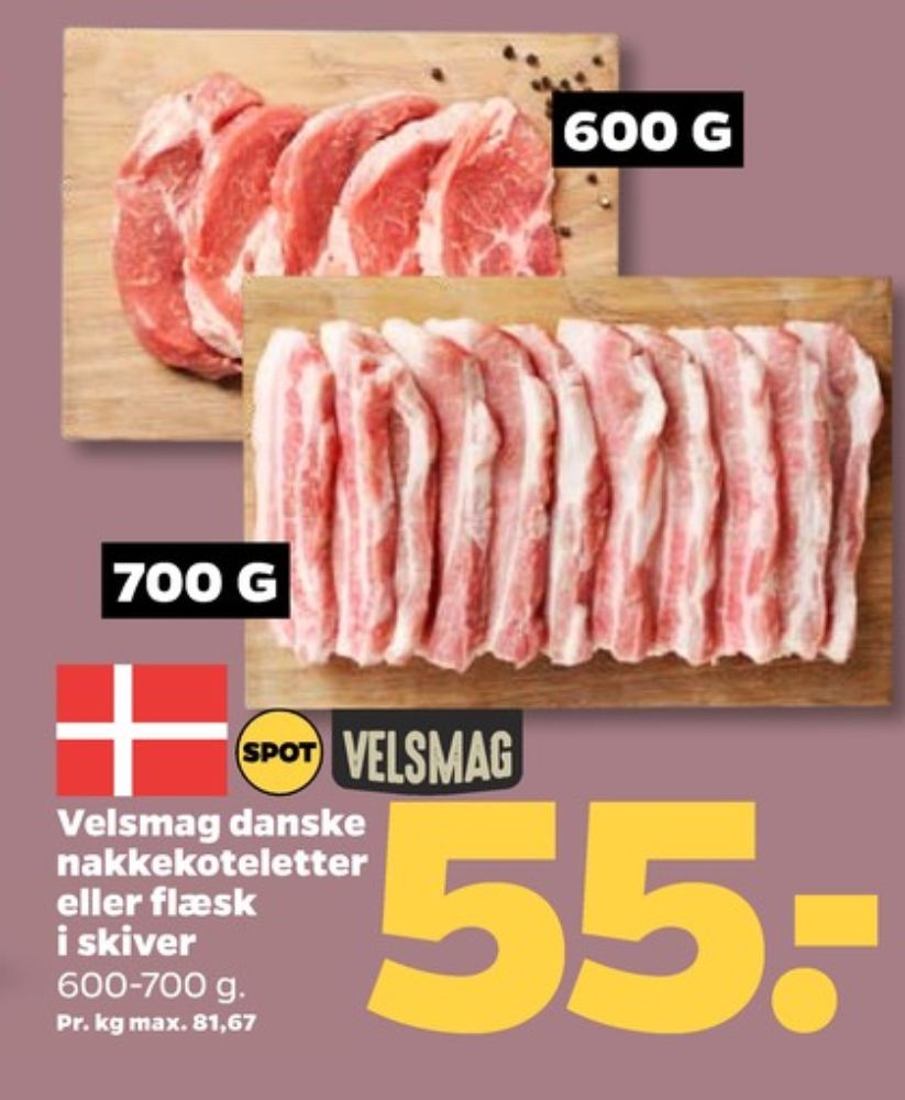 Velsmag, Flæsk i skiver