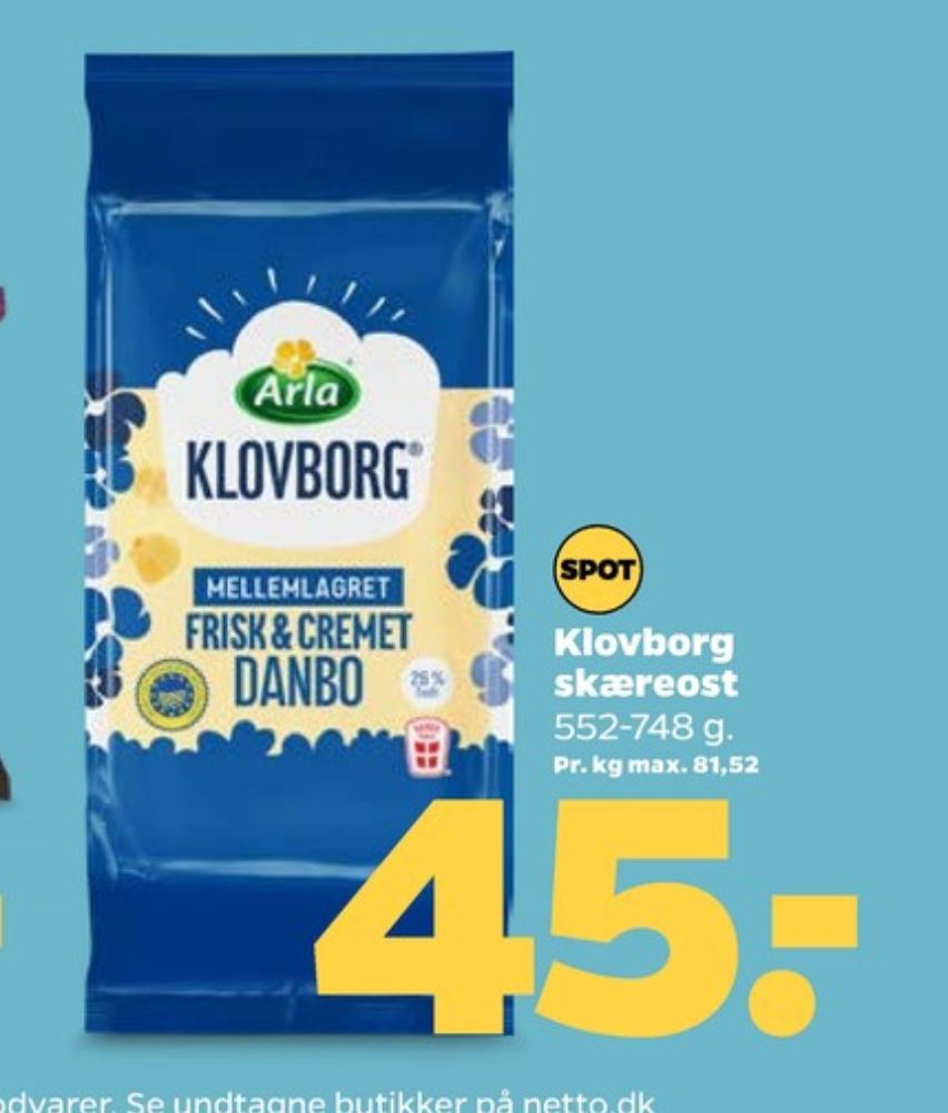 Klovborg, Skæreost Danbo Mellemlagret