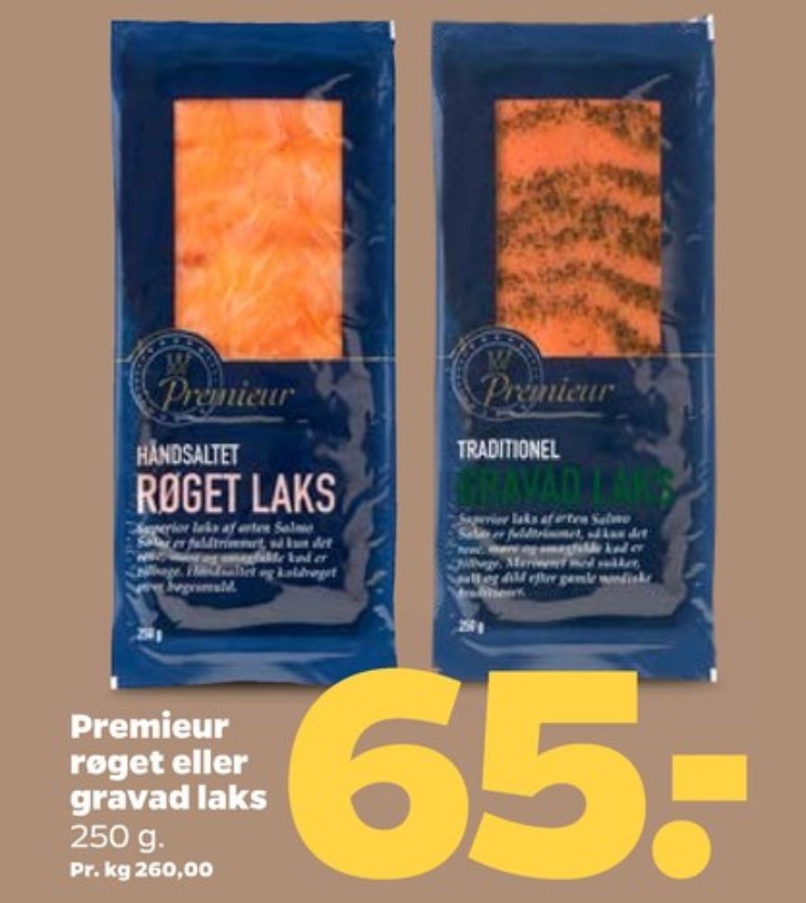 Premieur, Laks i skiver