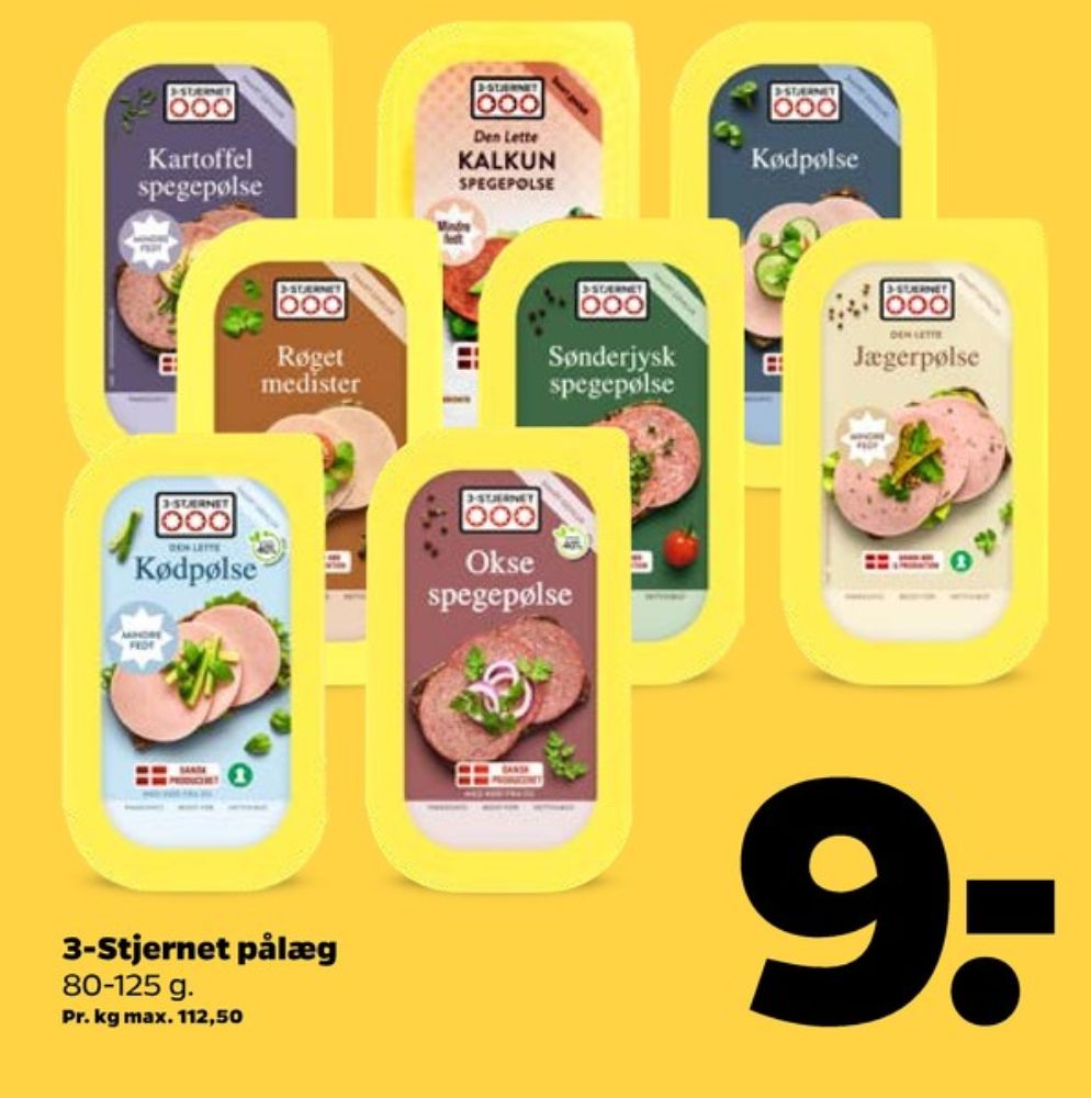 3-stjernet Gul bordpak, Kartoffelspegepølse