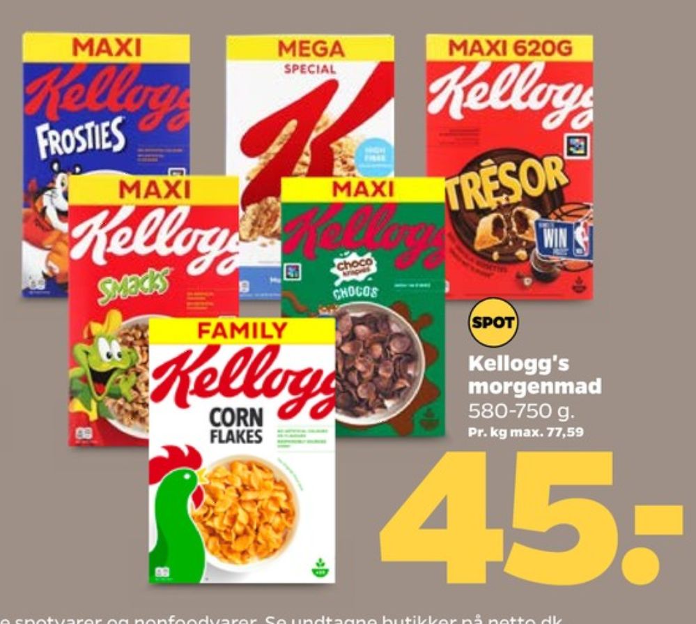 Kelloggs Tresor, Morgenmadsprodukt