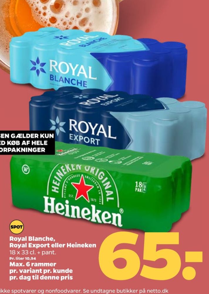 Royal Blanche, Øl 18 pk.