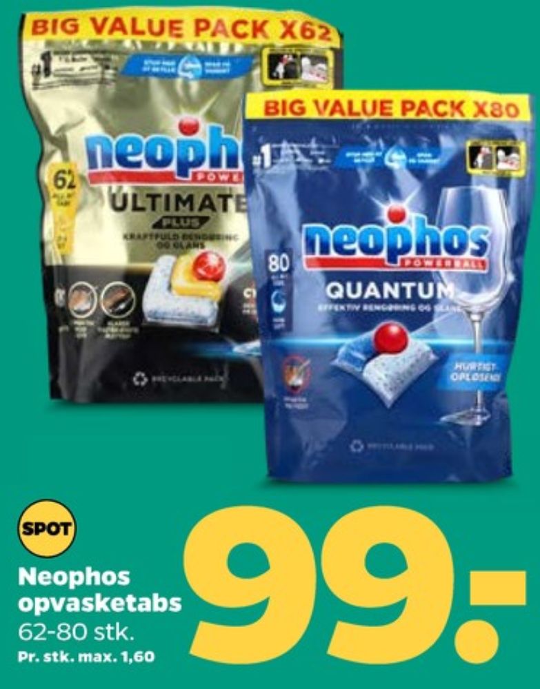 Neophos, Maskinopvask-tabs