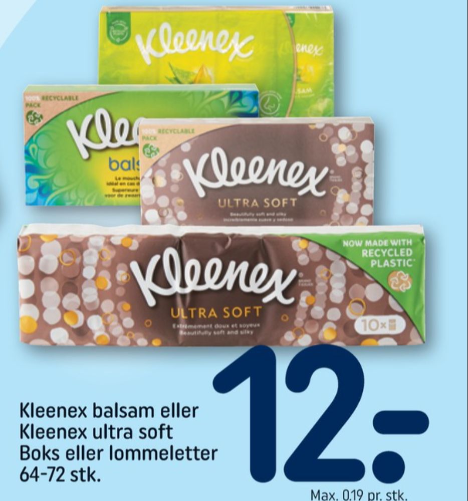 Kleenex, Lommetørklæder