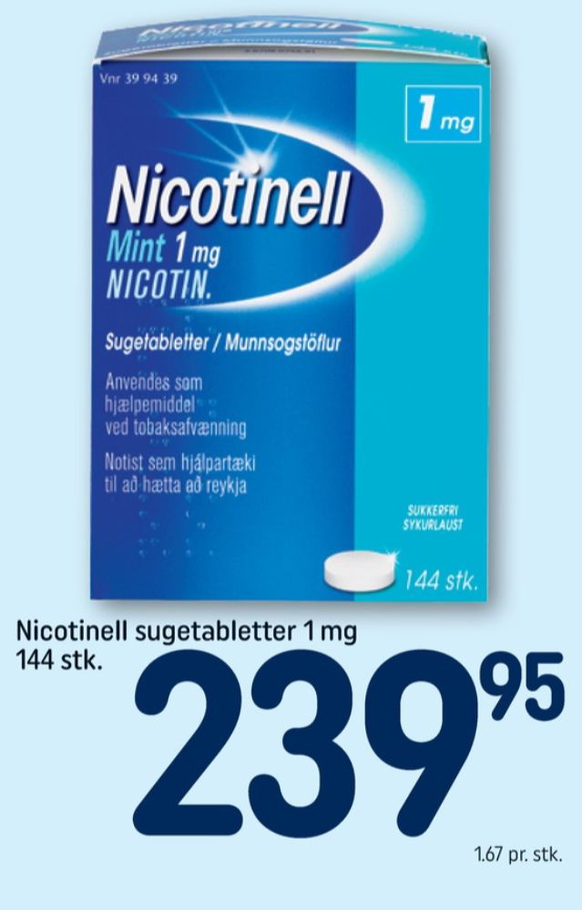 Nicotinell, Sugetabletter