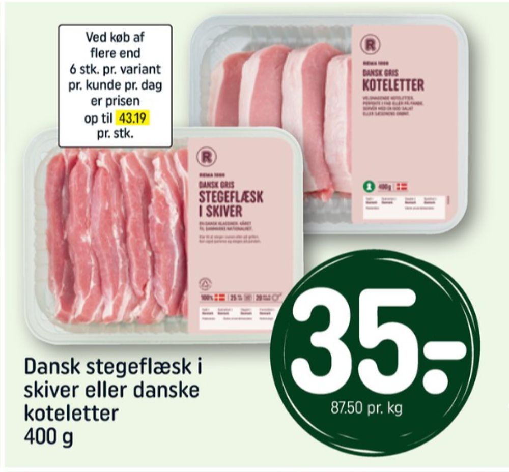 Rema 1000, Flæsk i skiver