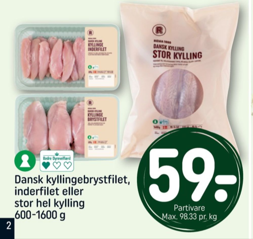 Rema 1000, Kyllingebrystfilet