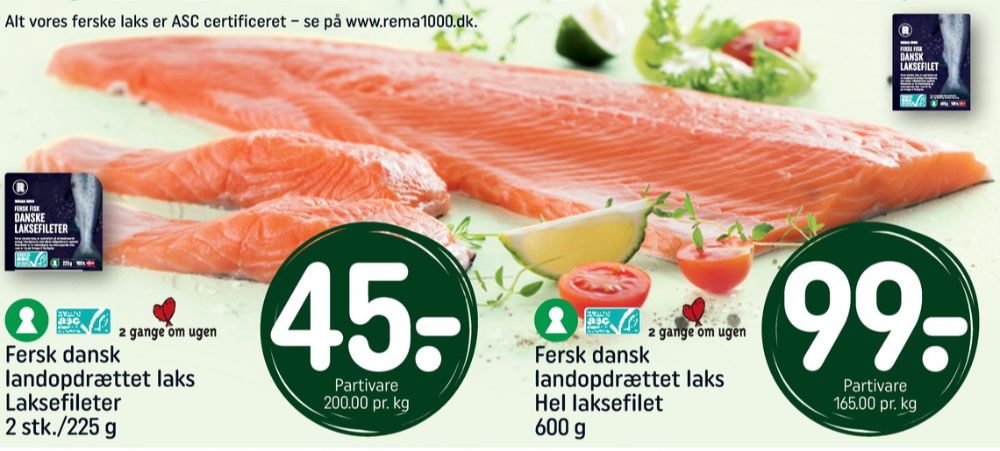 Rema 1000, Laksefilet