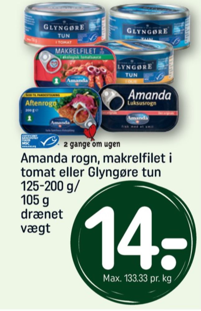 Amanda Seafood, Aftenrogn