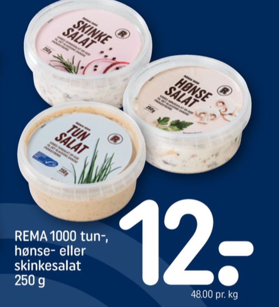 Rema 1000, Tunsalat