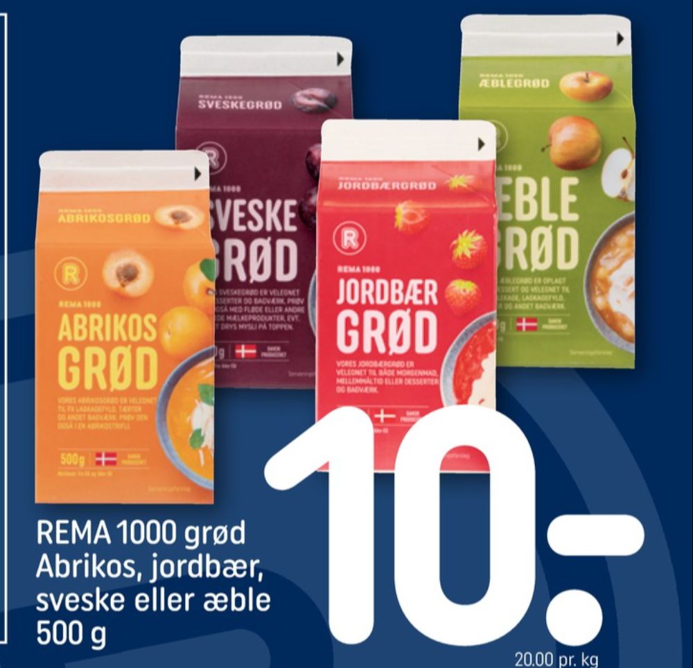 Rema 1000, Sveskegrød