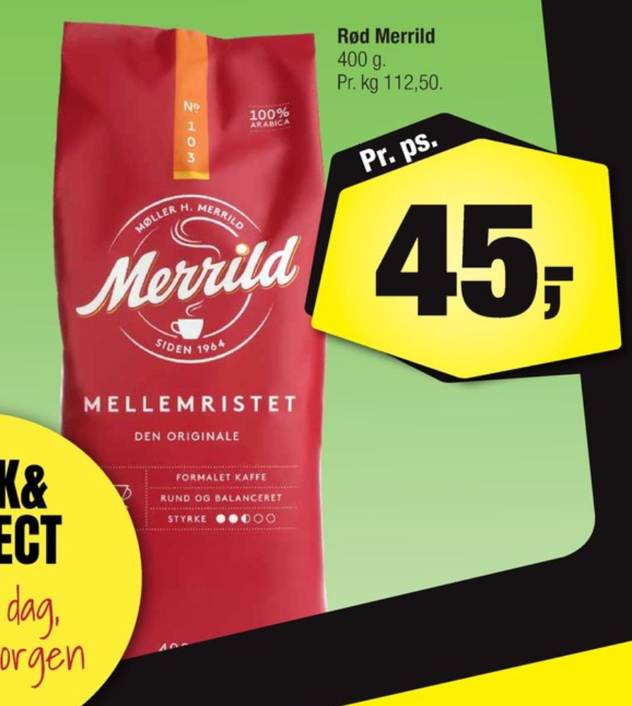 Merrild Mellemristet, Kaffe Formalet