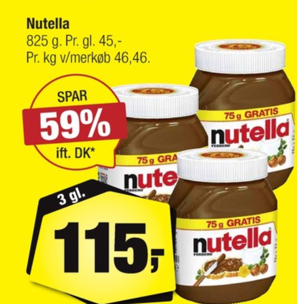 Nutella, Smørepålæg
