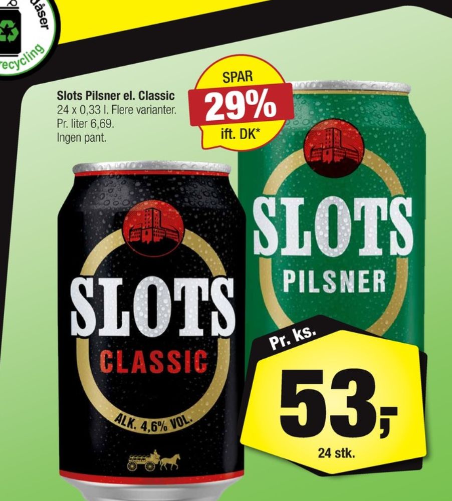 Slots Classic, Øl 24 pk.