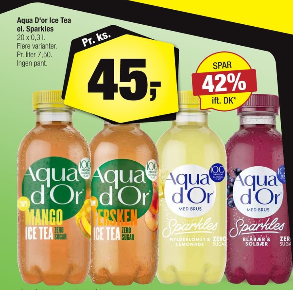 Aqua d'Or Fersken, Ice Tea Fersken 20 pk.