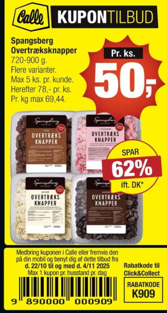 Spangsberg, Overtræksknapper Lyserøde