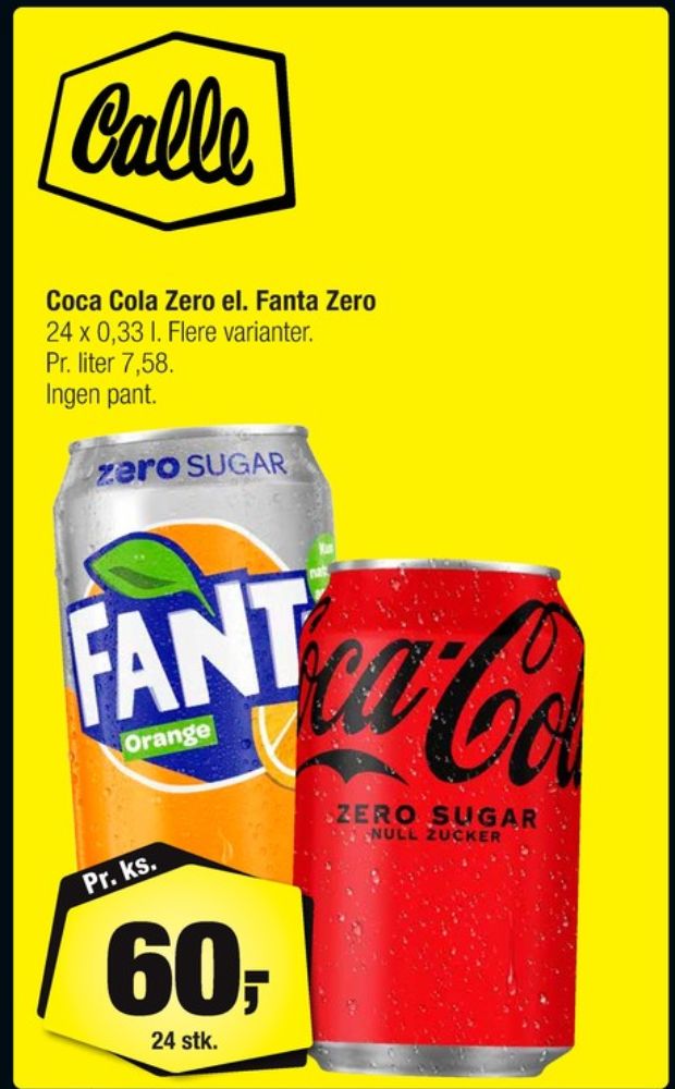 Fanta Zero, Appelsinsodavand 24 pk.
