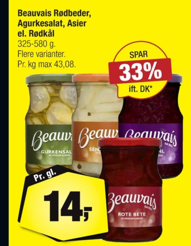 Beauvais, Rødbeder-syltet