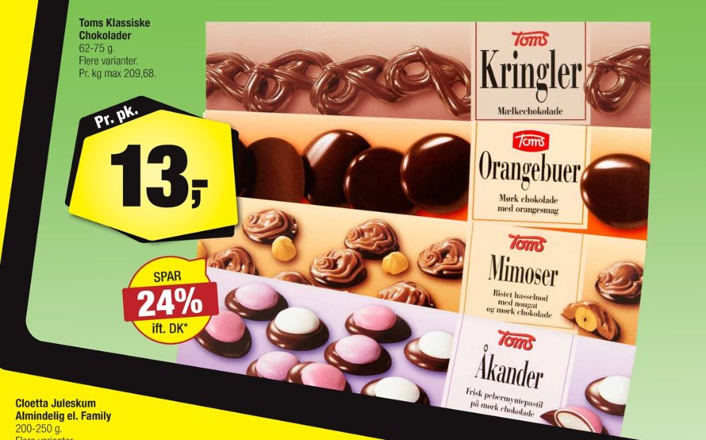 Toms Kringler, Dessertchokolade Mørk