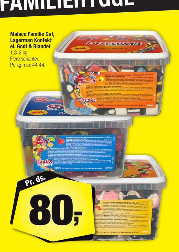 Malaco Lagerman Konfekt, Lakridskonfekt