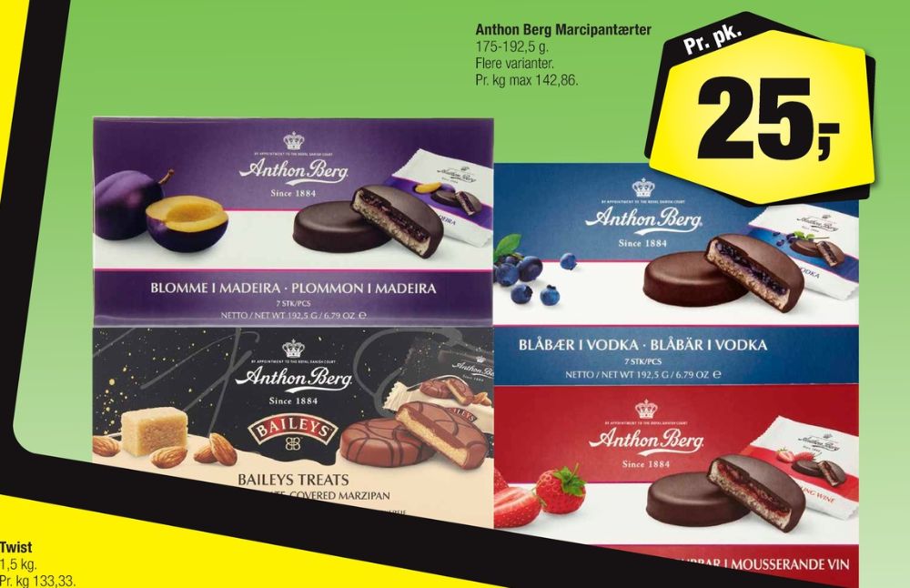 Anthon Berg, Marcipantærter Jordbær i Champagne