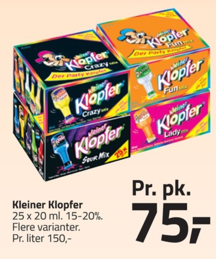 Kleiner Klopfer Crazy Mix, Shots