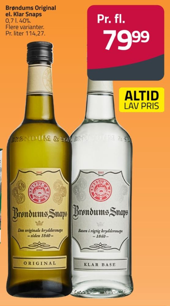 Brøndums  Original, Snaps