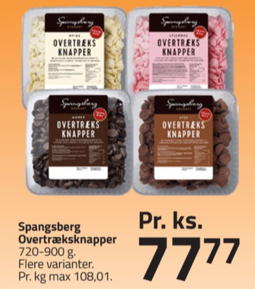 Spangsberg, Overtræksknapper Hvide