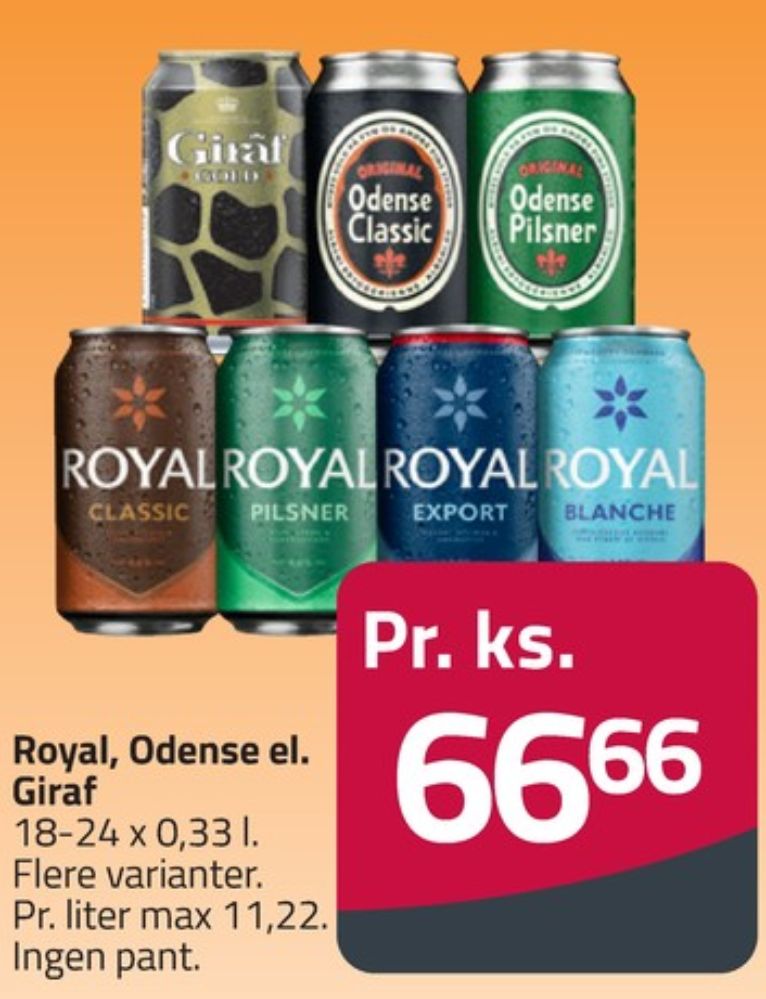 Royal Blanche, Øl 18 pk.